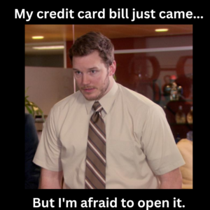 credit card bill meme